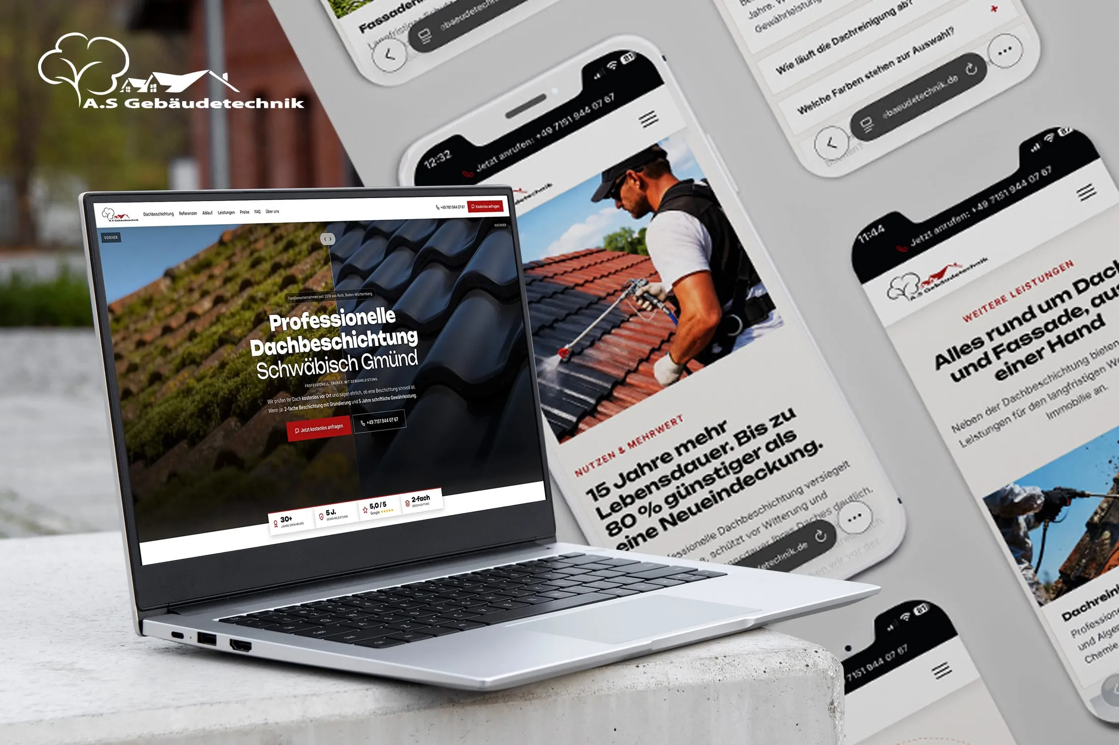 Website für A.S Gebäudetechnik, Handwerksbetrieb für Gebäudetechnik