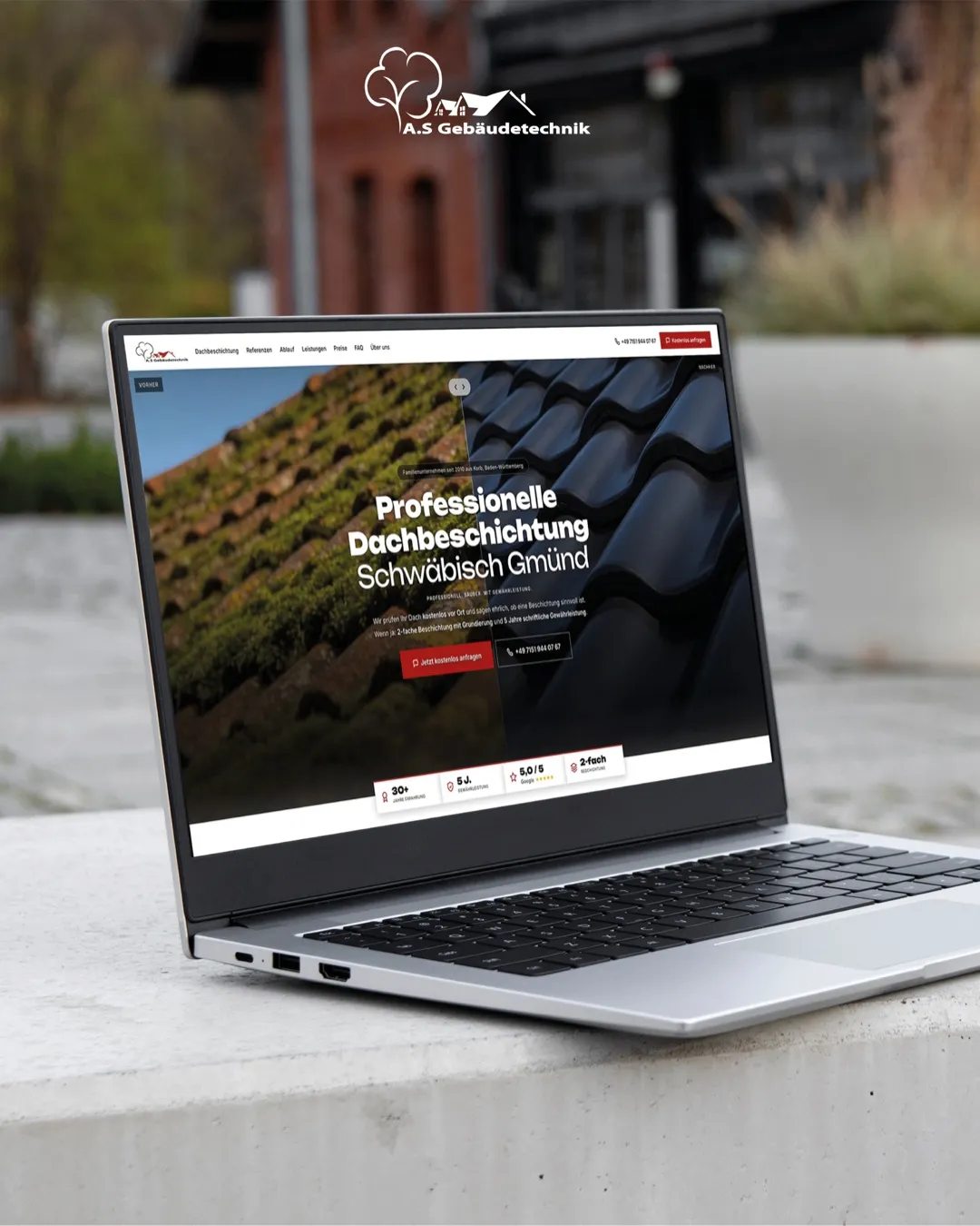 Website für A.S Gebäudetechnik, Handwerksbetrieb für Gebäudetechnik