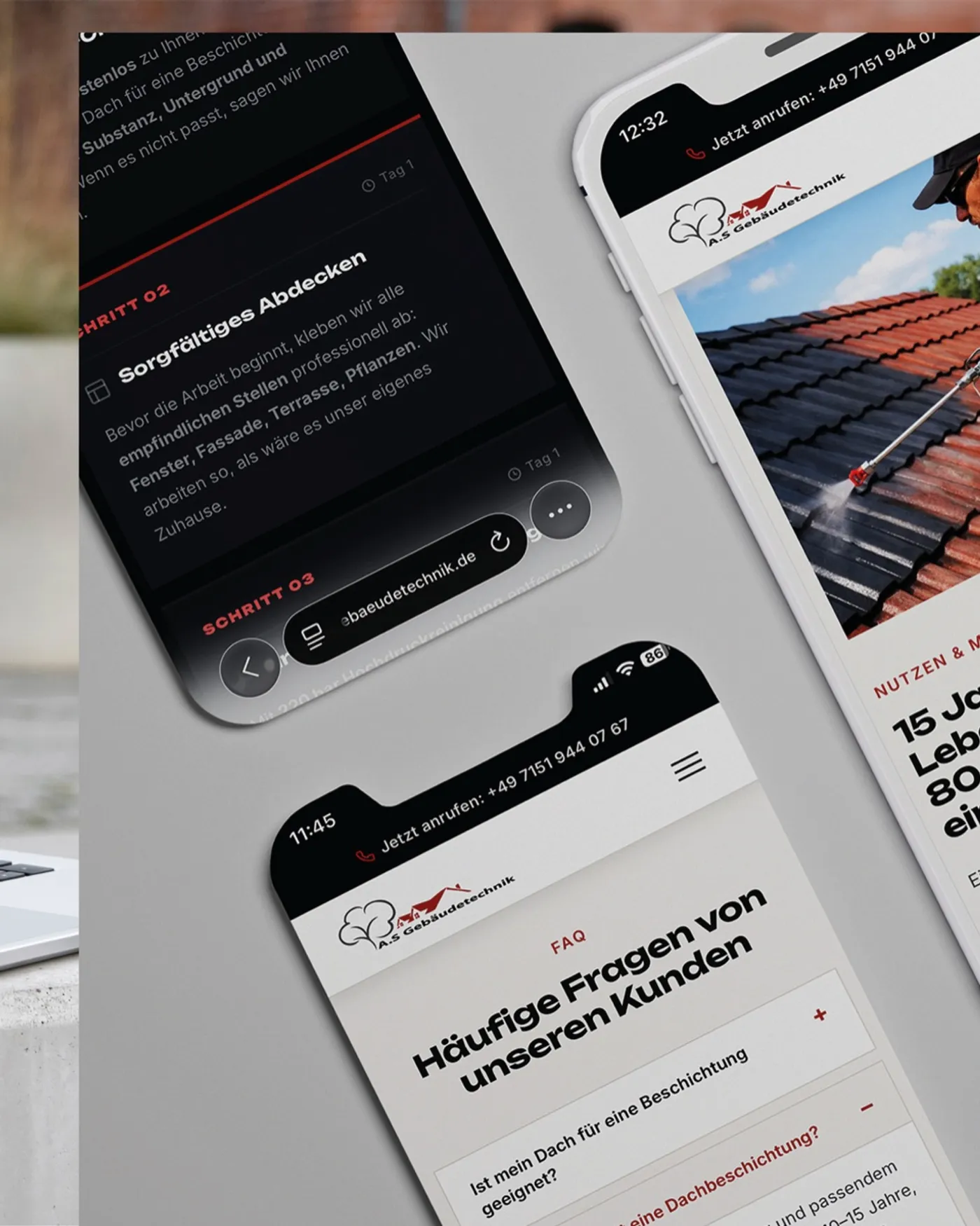 A.S Gebäudetechnik Website-Showcase, Motiv 2