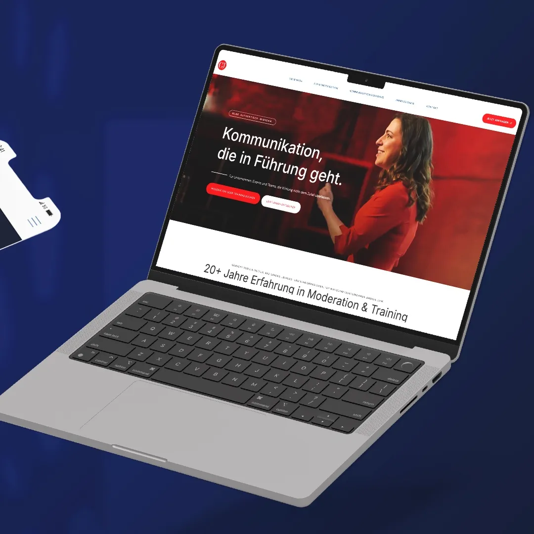 Carina Jantsch Website-Showcase auf dem Laptop, Motiv 3