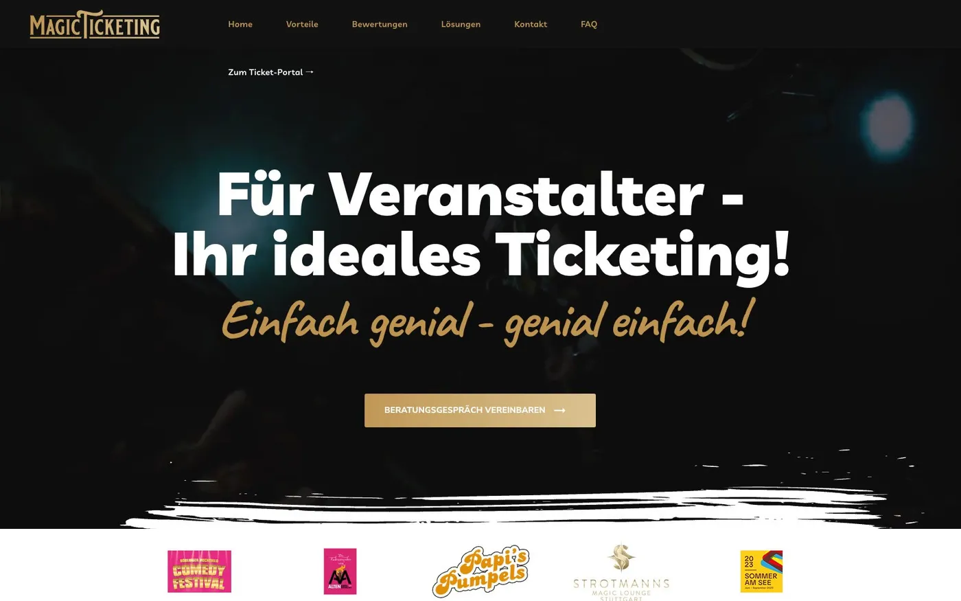 Magic Ticketing Startseite Für Veranstalter Ihr ideales Ticketing