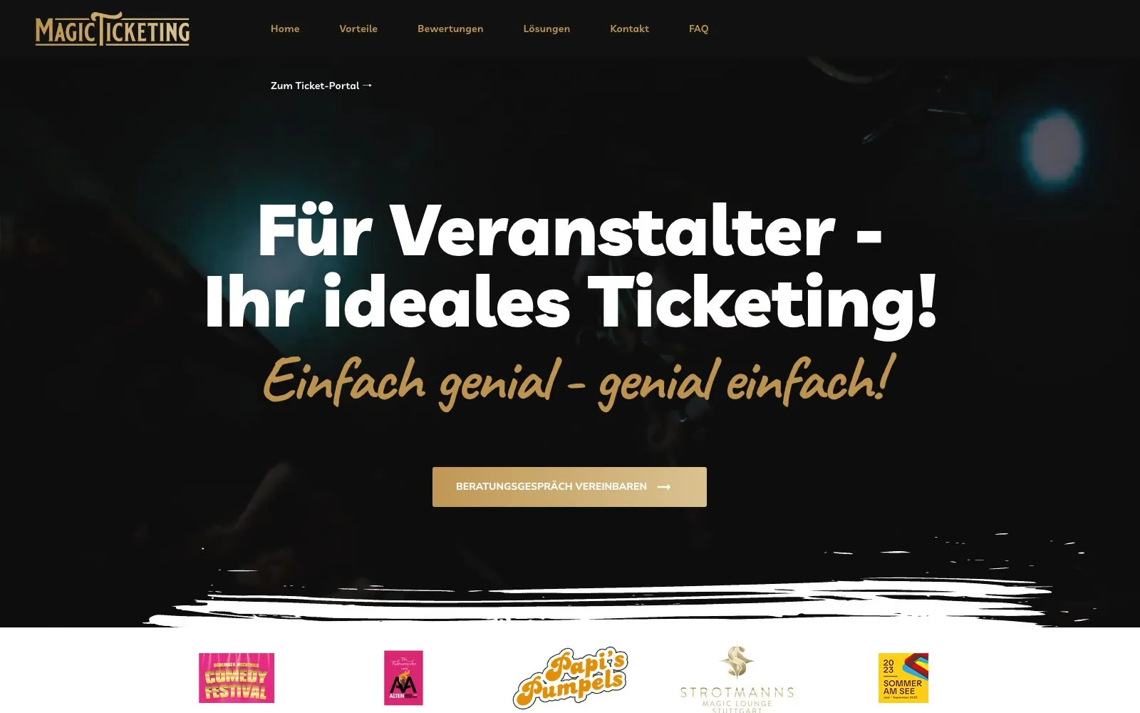 Magic Ticketing Startseite Für Veranstalter Ihr ideales Ticketing