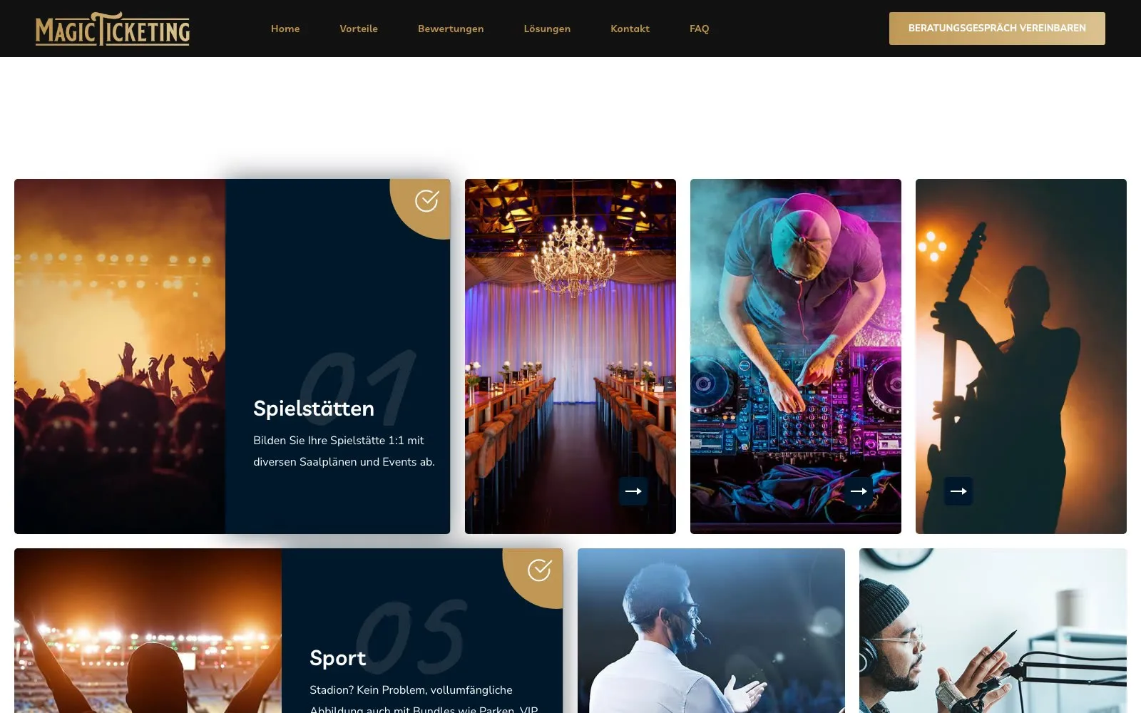 Magic Ticketing Lösungen für Spielstätten, Theater und Sport