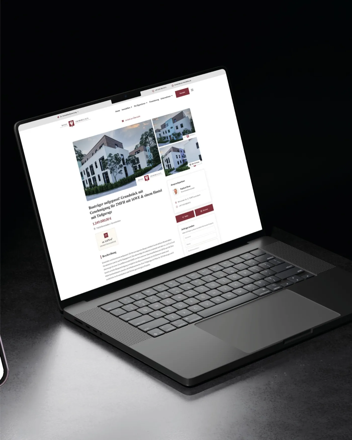 Rose Immobilien Website-Showcase, Motiv 3