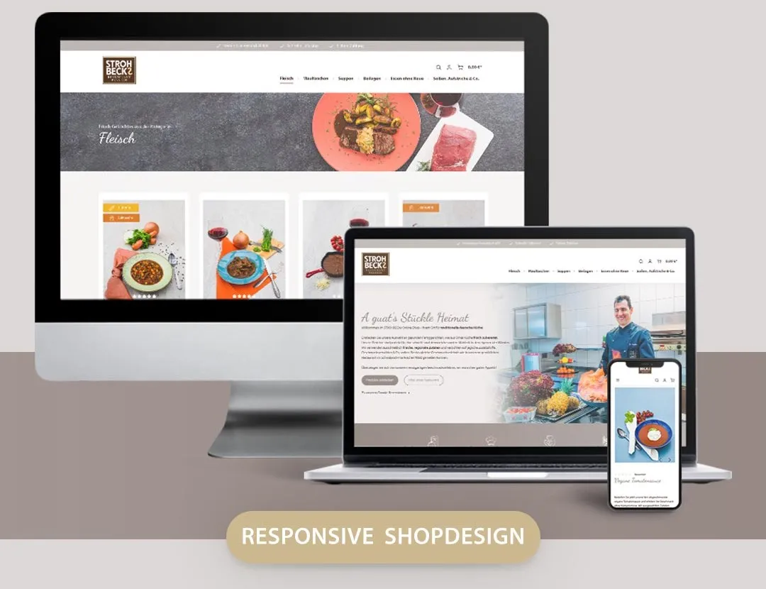STROHBECKs Onlineshop, Referenz von Seven Bytes Media