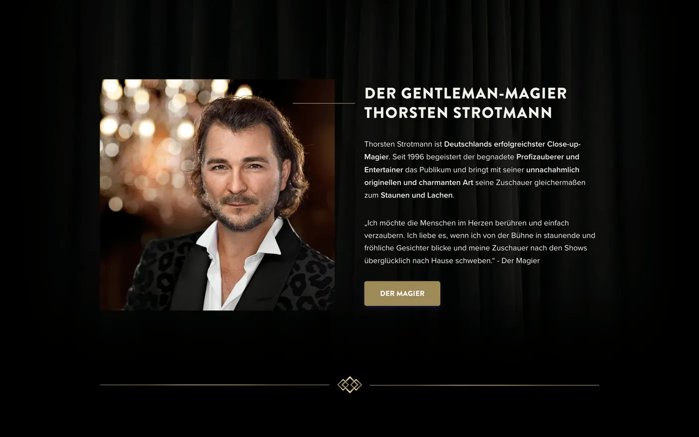 STROTMANNS Magic Lounge Bereich Der Gentleman-Magier Thorsten Strotmann
