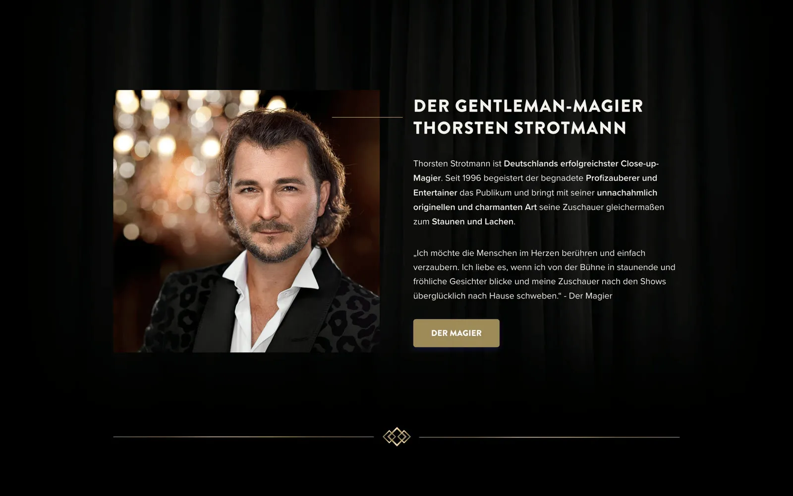 STROTMANNS Magic Lounge Bereich Der Gentleman-Magier Thorsten Strotmann
