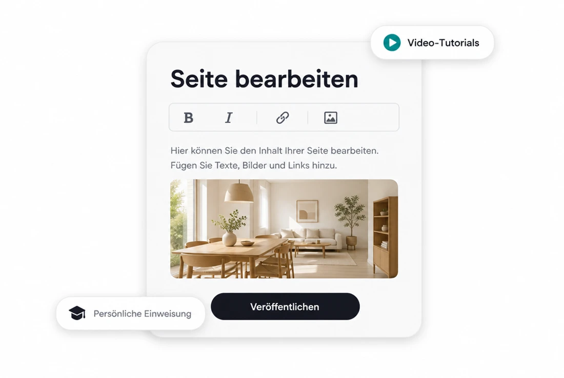 CMS-Oberfläche zur einfachen Pflege von Website-Inhalten
