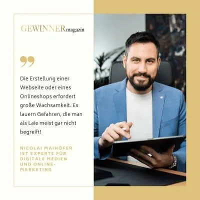Gewinner Magazin Interview: Eine professionelle Webseite gehört mittlerweile zur Basis des Online-Marketings jedes Unternehmens