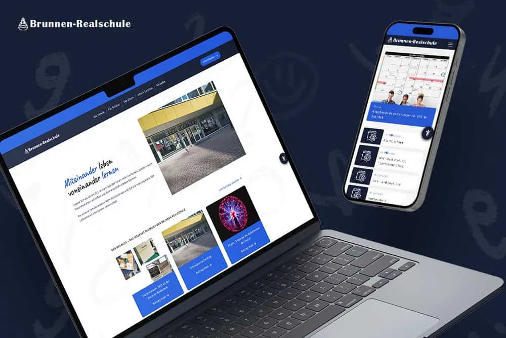 Website-Referenz Brunnen-Realschule Stuttgart von Seven Bytes Media