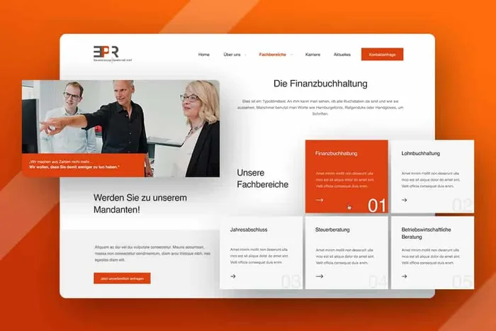 Website-Referenz EPR Steuerberatung, Seven Bytes Media, Digitalagentur Winnenden