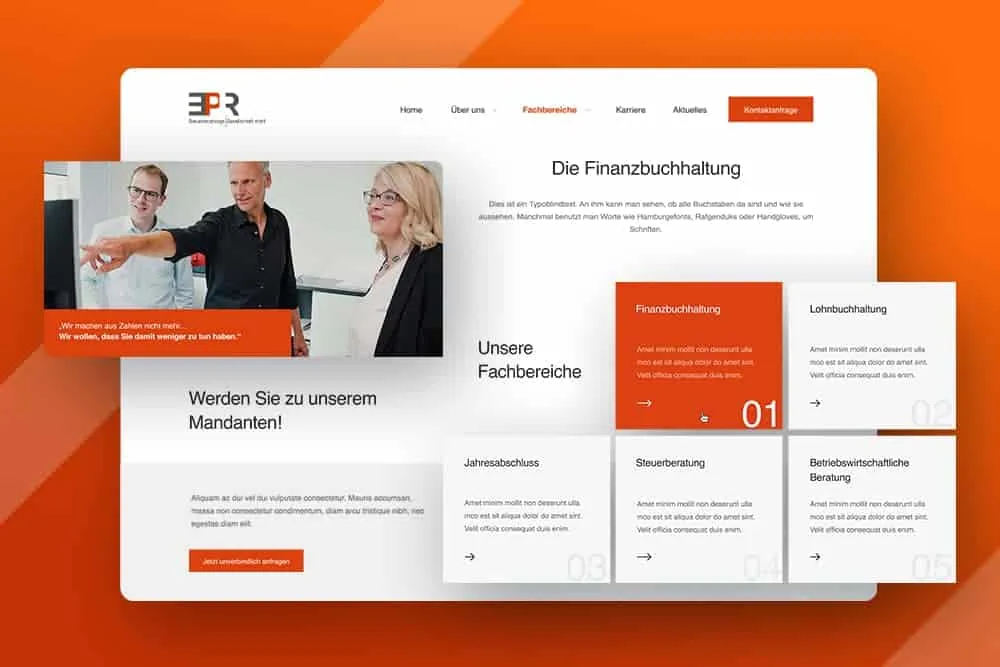 Website-Referenz EPR Steuerberatung aus dem Raum Stuttgart