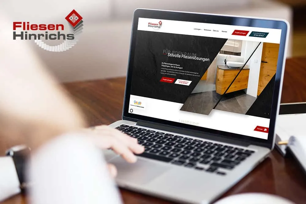 Website-Referenz Hinrichs Fliesenverlegung von Seven Bytes Media