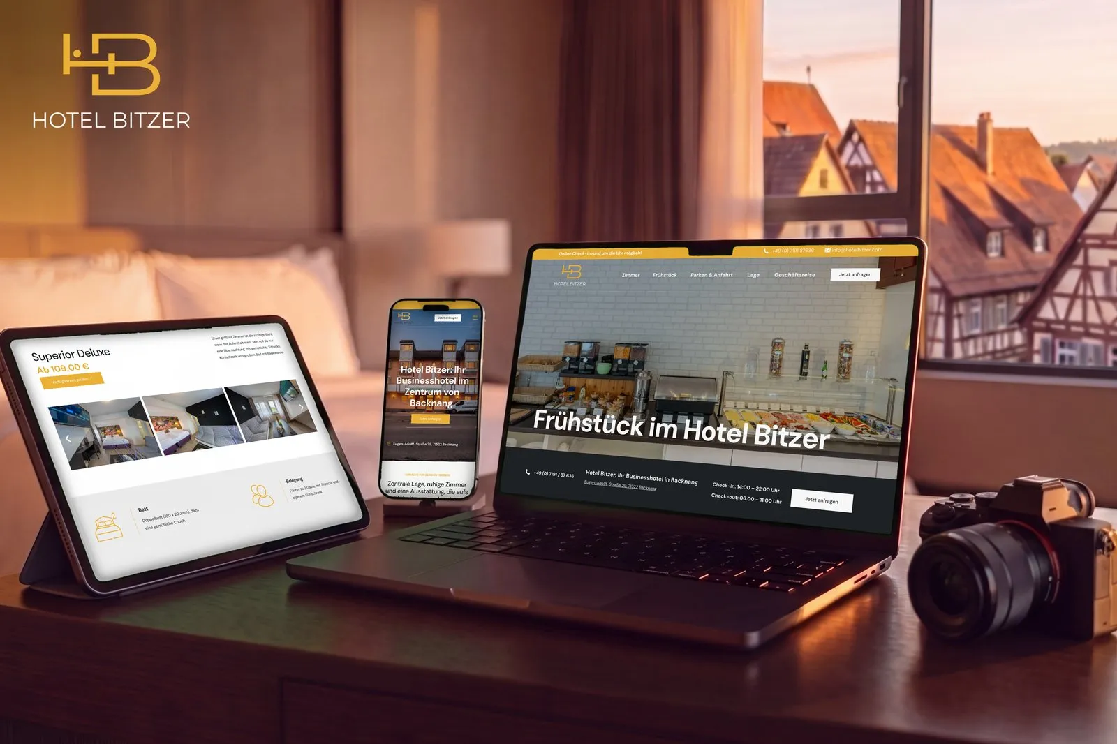 Website-Referenz Hotel Bitzer von Seven Bytes Media