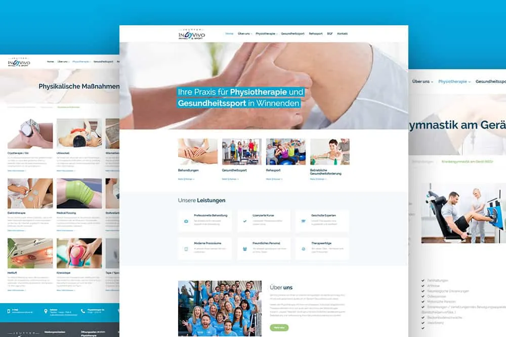 Website für die Physiotherapie-Praxis IN.VIVO Physio