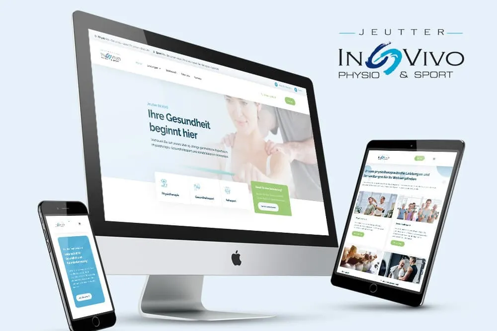 Website für die Physiotherapie-Praxis IN.VIVO Physio