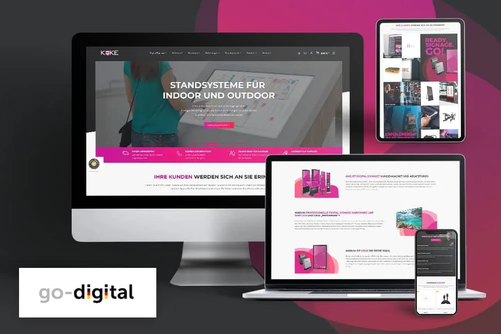 Website-Referenz KOKE Onlineshop von Seven Bytes Media