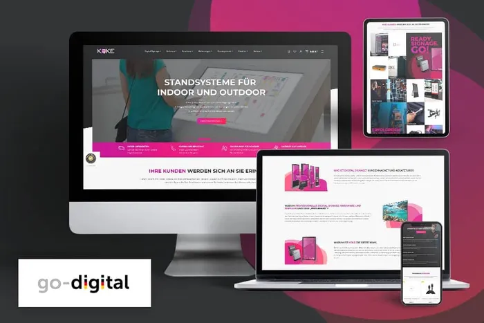 Website-Referenz KOKE Onlineshop, Seven Bytes Media, Digitalagentur Winnenden