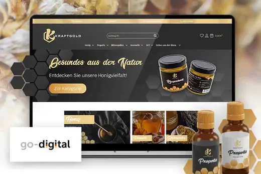 Onlineshop-Referenz Kraftgold