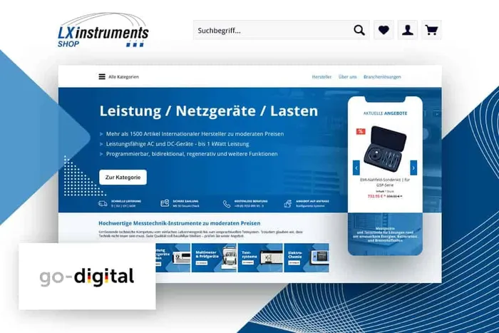 Website-Referenz LXinstruments, Seven Bytes Media, Digitalagentur Winnenden
