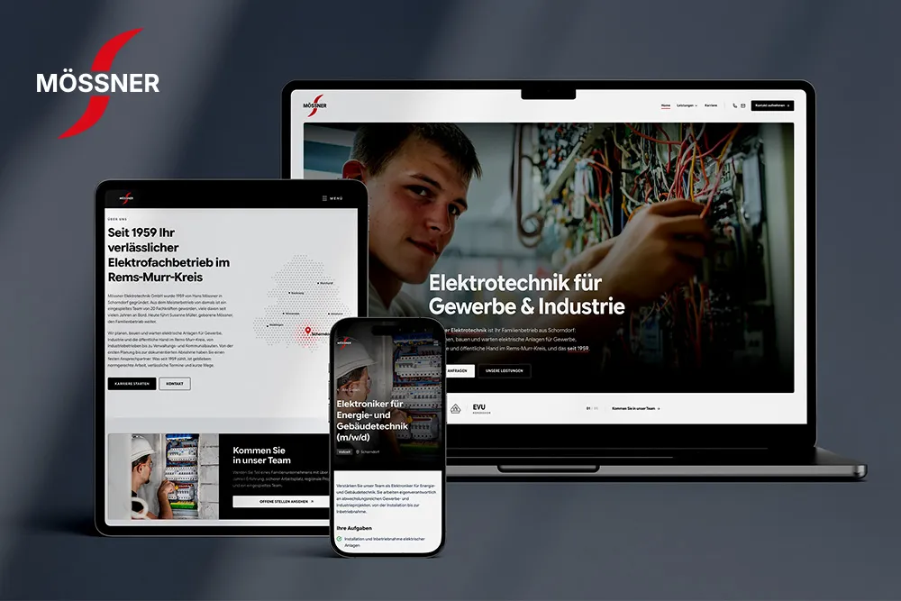 Website-Referenz Mössner Elektrotechnik von Seven Bytes Media