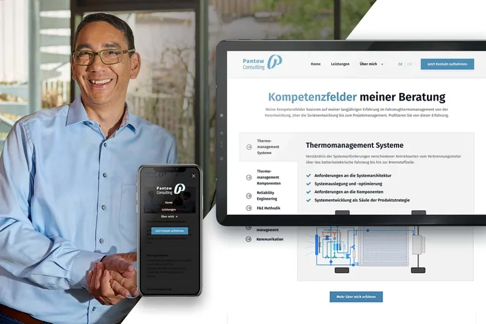 Website-Referenz Pantow Consulting, Seven Bytes Media, Digitalagentur Winnenden
