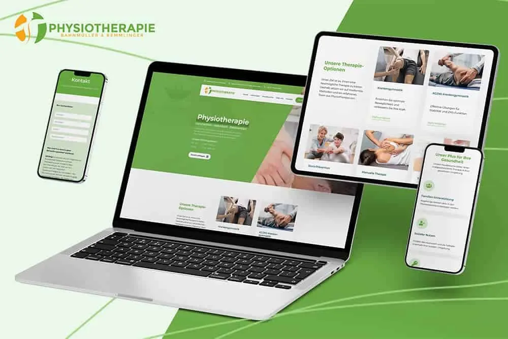 Website-Referenz Physiotherapie Bahnmüller von Seven Bytes Media