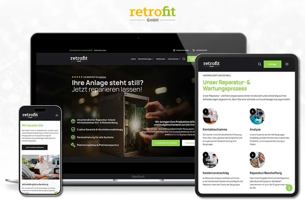 Website-Referenz Retrofit GmbH von Seven Bytes Media
