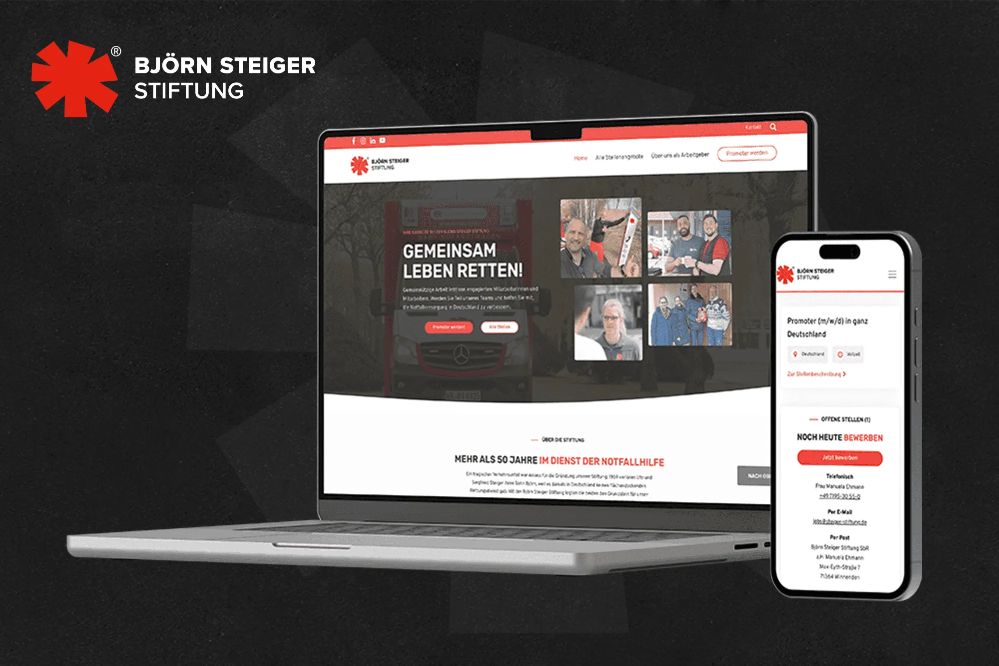 Björn Steiger Stiftung Karriereportal: Recruiting-Website der Stiftung