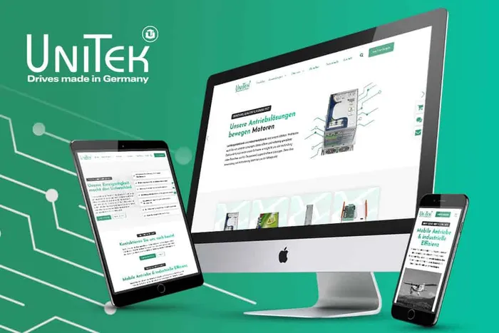 Website-Referenz UniTek Industrie Elektronik, Seven Bytes Media, Digitalagentur Winnenden